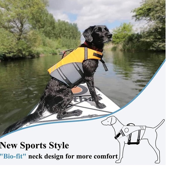 Boy Male Female Dog Life Jacket Yellow Large Vivaglory Pet Reflective Hand… - Picture 1 of 9